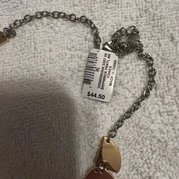 Alfani Necklace silver gold and bronze statement necklace nwt - Picture 7 of 9